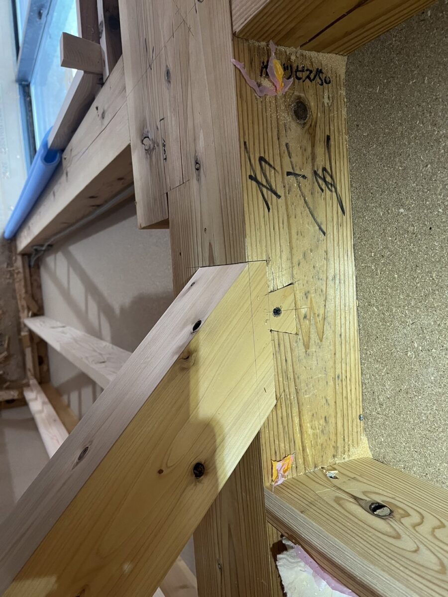 上田市 I様邸 新築工事㉓火打梁 | 丸屋建設工業株式会社